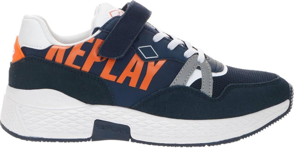 Replay Jongens Lage sneakers Amber - Blauw - Maat 39 | bol.com