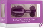 Large Diamond Butt Plug - Purple - Butt Plugs & Anal Dildos - Ouch Silicone Butt Plug