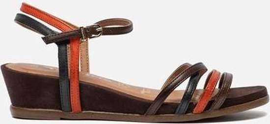 Tamaris Sandalen met sleehak bruin - Maat 38 | bol.com