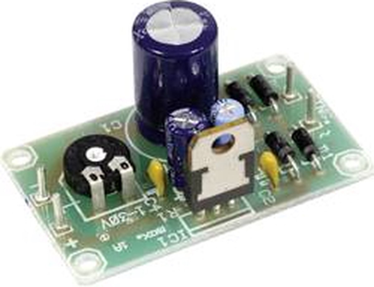 Spanningsregelaar printplaat voor LM 317-T