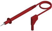 Cordon de mesure SKS Hirschmann PL 2700 SW r [Pointe test - fiche 4 mm] 1.00 m rouge 1 pc(s)