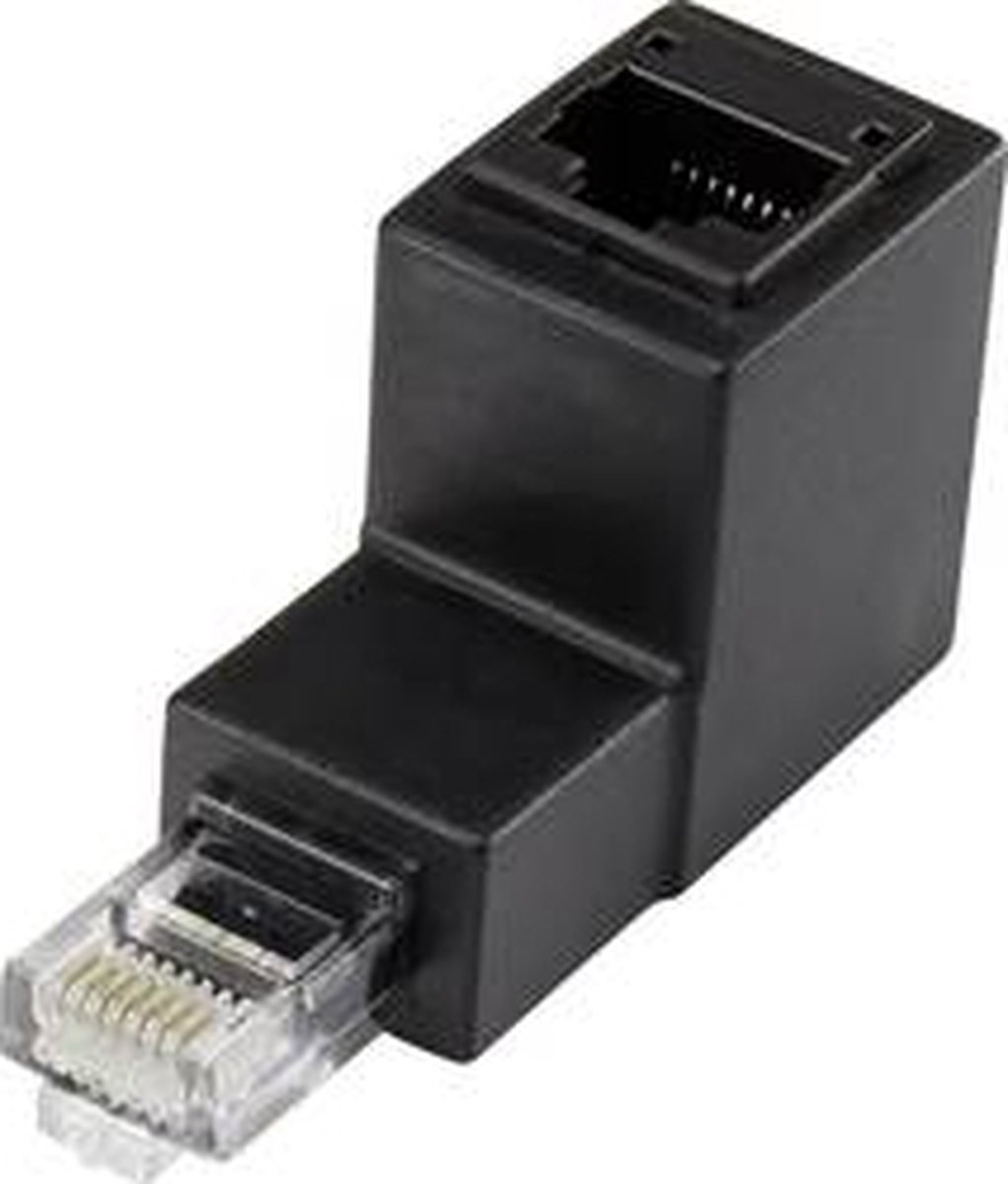 Renkforce RJ45 Netwerk Adapter CAT 5e [1x RJ45-stekker - 1x RJ45-bus] 0.00 m Zwart