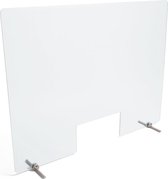 PlexiDirect Baliescherm | 1200x750x4mm | Tafelvoet LEXO RVS Slim Deluxe