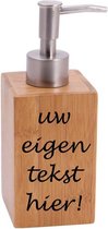 Distributeur de savon en bambou personnalisé - avec votre eigen texte ou design! - distributeur de savon