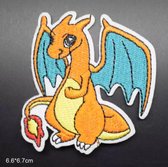 Charizard strijk embleem - pokemon patch - patches - stof & strijk applicatie