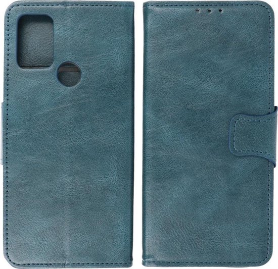 BestCases -  Motorola Moto G30 Hoesje - Moto G30 Bookcase Telefoonhoesje - Moto G30 Kaarthouder Portemonnee Hoesje - Motorola Moto G10 Hoesje - Moto G10 Bookcase Telefoonhoesje - Moto G10 Kaarthouder Portemonnee Hoesje - Kunstleer - Blauw