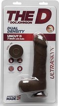 Uncut D - 7 Inch with Balls - ULTRASKYN - Chocolate - Realistic Dildos