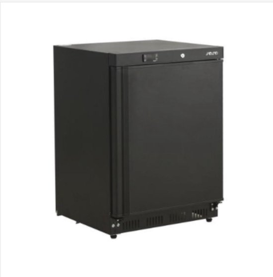 Koelkast: Saro koelkast | zwart design tafel model  | afsluitbaar |  3 verstelbare roosters | deur wisselbaar | 2 jaar garantie | professioneel model HK 200 B, van het merk Saro