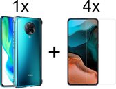 Xiaomi Redmi K30 Pro hoesje shock proof case transparant hoesjes cover hoes - 4x Xiaomi Redmi K30 Pro screenprotector