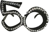 CGB BLACK CLEAR CRYSTAL '50TH' BIRTHDAY GLASSES