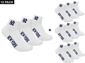 New York Yankees - 12-Pack Quarter Socks - 12 Paar Sokken - 35 - 38 - Wit