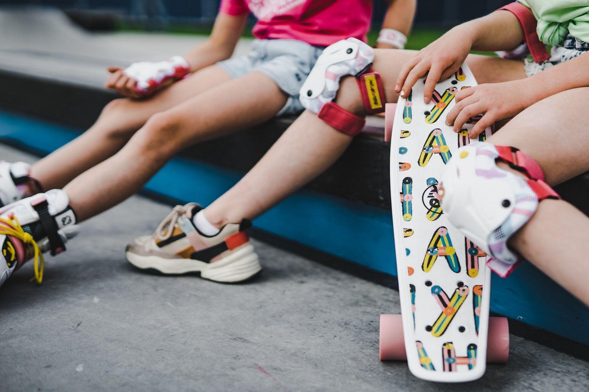 Nijdam FlipGrip Skateboard - High Season - Wit/Roze — afbeelding 6