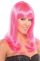 Hollywood Pruik - Roze - Roze - Sexy Lingerie & Kleding - Accessoires - Dames Lingerie - Pruiken