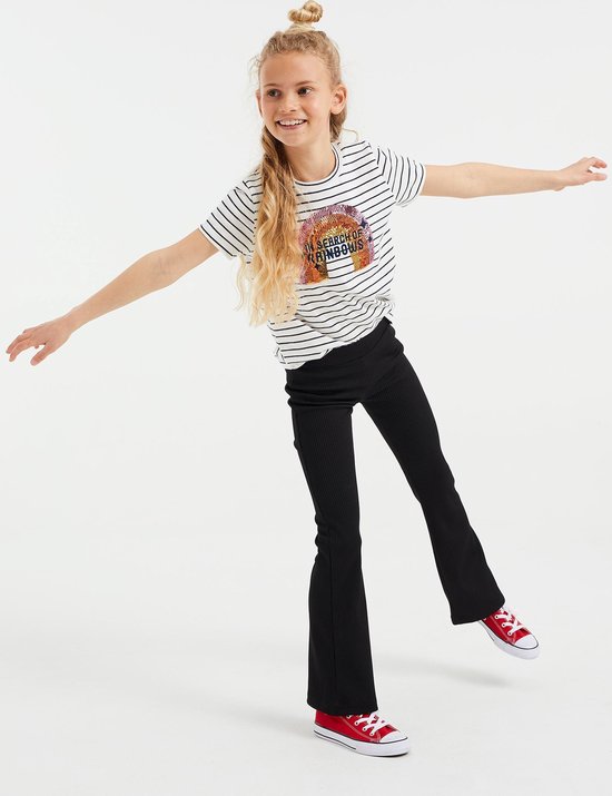 WE Fashion Meisjes flared legging van ribstof | bol.com