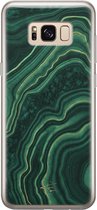 Samsung Galaxy S8 siliconen hoesje - Agate groen - Soft Case Telefoonhoesje - Groen - Print