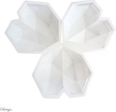 Siliconen mal Hart - 3D Bakvorm - Hartvorm - Bakken - Vaderdag - Wit