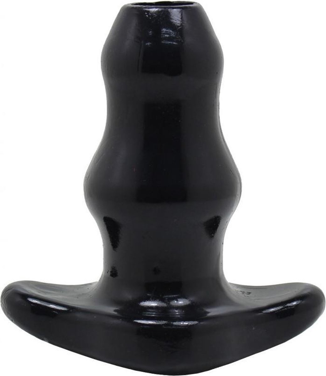 Goedkoopste XXLTOYS - Hole-In-One - Tunnel Plug - Inbrenglengte 10 X 5.3 cm - Hole 2 cm - Black - Uniek design Buttplug - Stevige Anaal plug - Made in Europe