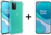 OnePlus 8T hoesje shock proof case transparant hoesjes cover hoes - 1x OnePlus 8T screenprotector