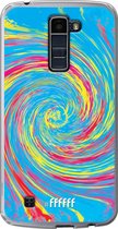 LG K10 (2016) Hoesje Transparant TPU Case - Swirl Tie Dye #ffffff