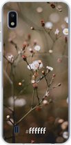 Samsung Galaxy A10 Hoesje Transparant TPU Case - Flower Buds #ffffff
