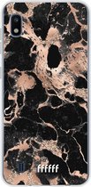 Samsung Galaxy A10 Hoesje Transparant TPU Case - Rose Gold Marble #ffffff