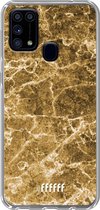 Samsung Galaxy M31 Hoesje Transparant TPU Case - Gold Marble #ffffff