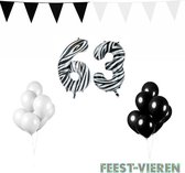 63 jaar Verjaardag Versiering Pakket Zebra