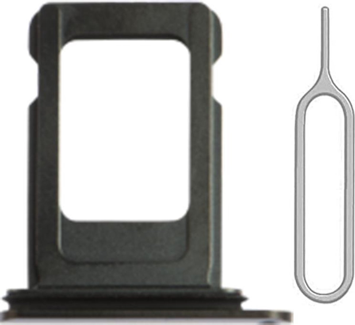Voor iPhone 11 PRO / 11 PRO MAX single simkaart houder - zwart