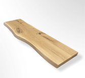 Wandplank Eiken Hout - Boomstam Plank - Boekenplank - 120x30 cm