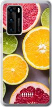 Huawei P40 Hoesje Transparant TPU Case - Citrus Fruit #ffffff