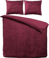 Velvet Dekbedovertrek - Rood - Lits Jumeaux - 240 x 200/220 cm