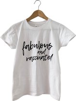 Viral Clothing | Fabulous and Vaccinated | Vaccinatie | Wit | T-Shirt | Korte Mouw | Medium | M