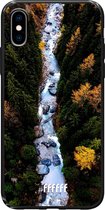iPhone Xs Hoesje TPU Case - Forest River #ffffff