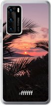 Huawei P40 Hoesje Transparant TPU Case - Pretty Sunset #ffffff