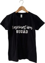 Viral Clothing | Vaccination Squad | Vaccinatie | Zwart | T-Shirt | Korte Mouw | Medium | M