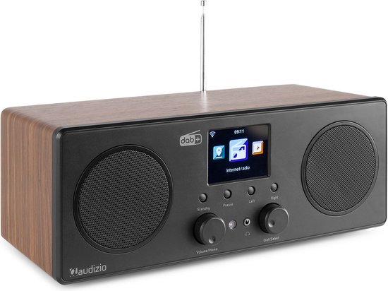 Geestig valuta terras DAB Radio met Bluetooth en Wifi - Audizio Bari - AUX - Spotify Connect - 2  Speakers -... | bol.com