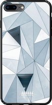 iPhone 8 Plus Hoesje TPU Case - Mirrored Polygon #ffffff