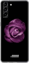 6F hoesje - geschikt voor Samsung Galaxy S21 -  Transparant TPU Case - Purple Rose #ffffff