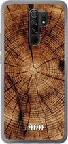 Xiaomi Redmi 9 Hoesje Transparant TPU Case - Tree Rings #ffffff