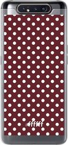 Samsung Galaxy A80 Hoesje Transparant TPU Case - Burgundy Dots #ffffff