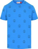 Lego Wear t-shirt met kopjes blauw - maat 146