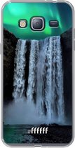 Samsung Galaxy J3 (2016) Hoesje Transparant TPU Case - Waterfall Polar Lights #ffffff