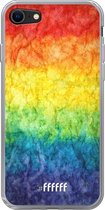 6F hoesje - geschikt voor iPhone 8 - Transparant TPU Case - Rainbow Veins #ffffff