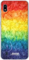 Samsung Galaxy A10 Hoesje Transparant TPU Case - Rainbow Veins #ffffff