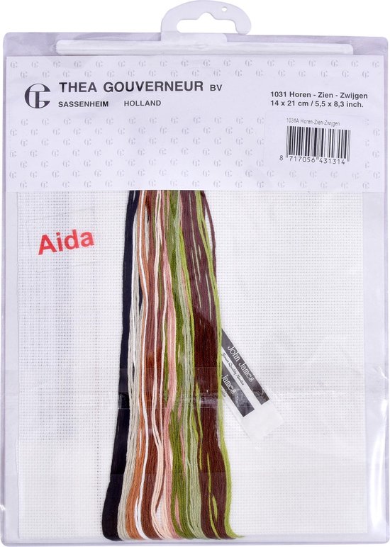Borduurpakket hortensia gemengd aida - thea gouverneur - Het grootste online winkelcentrum