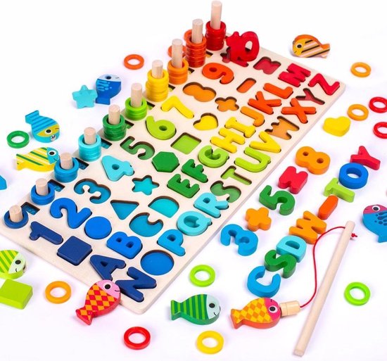 Thumbnail van een extra afbeelding van het spel Montessori Speelgoed - Educatief Speelgoed - Alfabet Spel - Cijfer Spel - Speelgoed Voor Kinderen