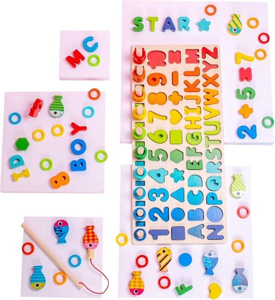 Thumbnail van een extra afbeelding van het spel Montessori Speelgoed - Educatief Speelgoed - Alfabet Spel - Cijfer Spel - Speelgoed Voor Kinderen
