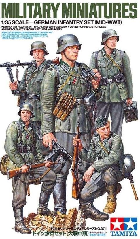 Maquette Ensemble d'infanterie allemande - 1/35 - Tamiya 35382