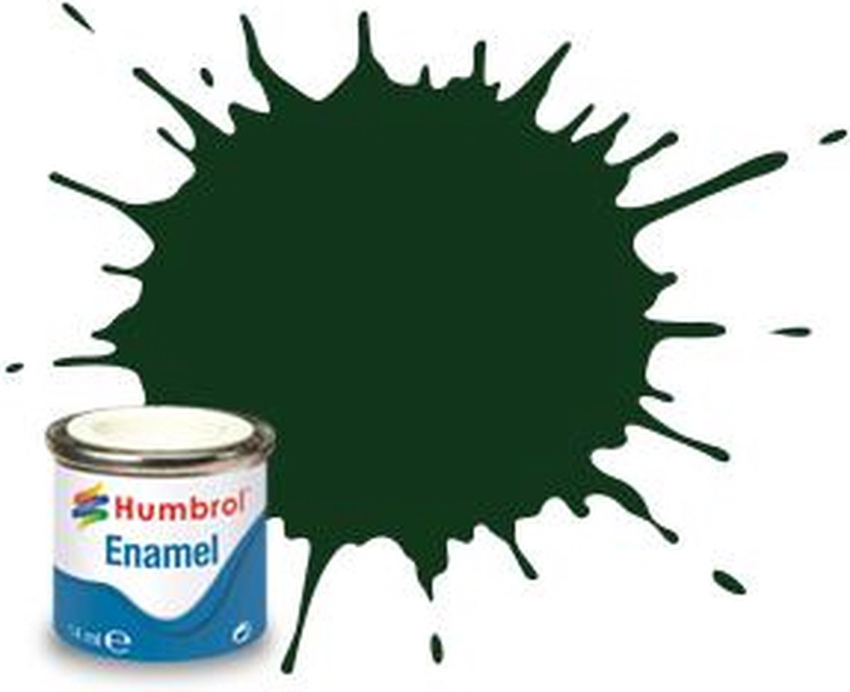 Humbrol Enamel Modellak - Nr. 195 Donkergroen Satin - 14 ml