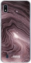 Samsung Galaxy A10 Hoesje Transparant TPU Case - Purple Marble #ffffff